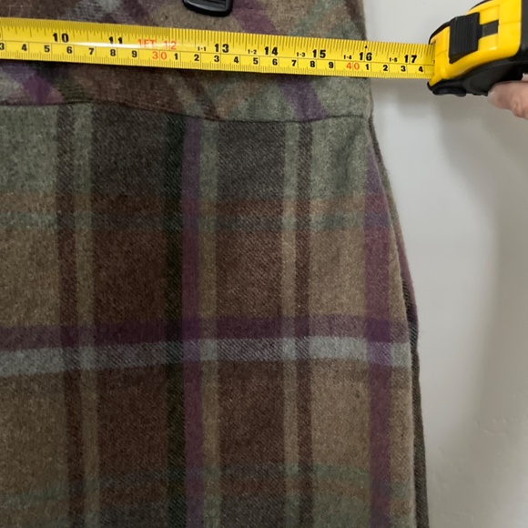 Lauren Ralph Lauren Women's Plaid Fringe Trim Tweed Mini Skirt in Natural - Picture 9 of 10